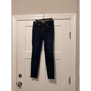 Madewell Jeans Women’s Size 26 Dark Blue Denim 9" Mid Rise Skinny 5 Pocket Dress